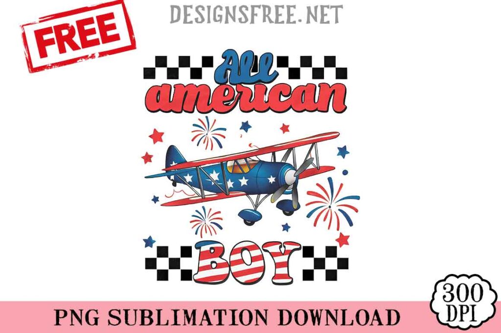 All American Boy SVG PNG Free Cricut