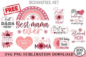 Mom SVG PNG Mother's Day Free
