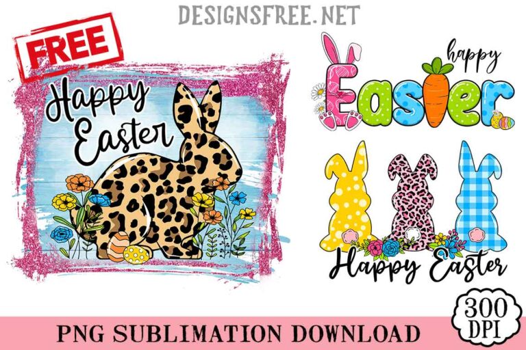 Happy Easter Leopard PNG Free Designs