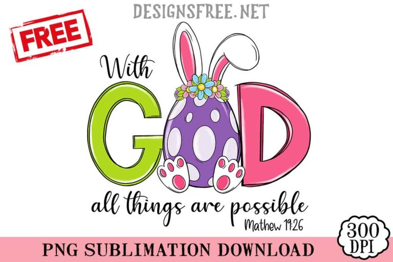 With God All Things Are Possible PNG Free