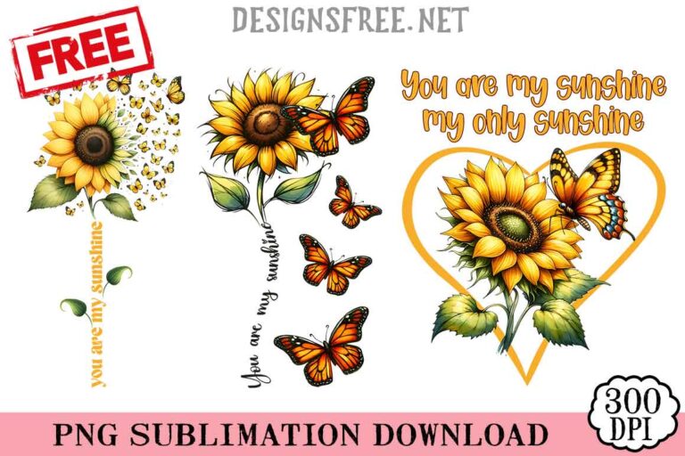 Free Retro You Are My Sunshine PNG
