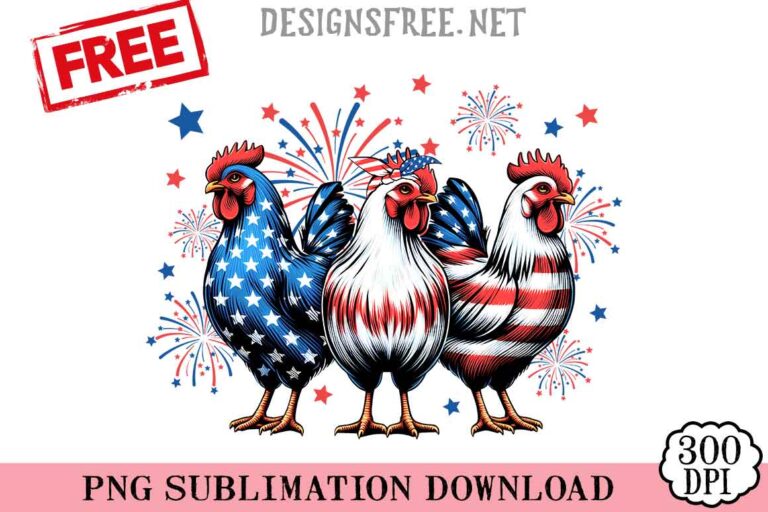 4th-Of-July-USA-Chicken-svg-png-free