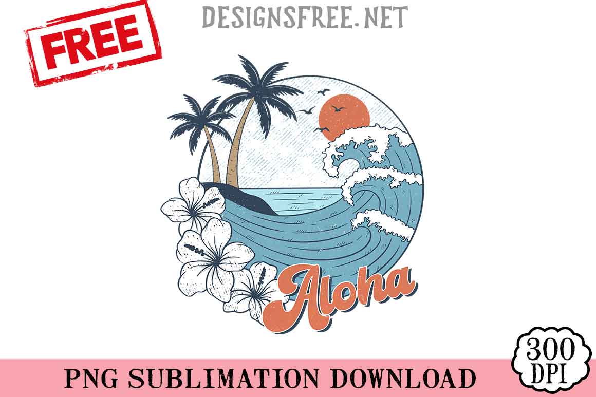 Aloha SVG PNG Free Cricut