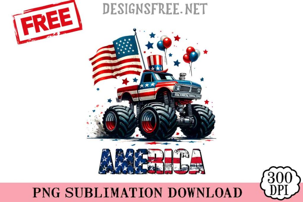 America-Monster-Truck-svg-png-free
