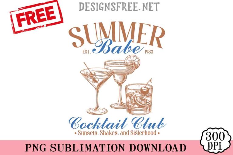 Babe-Cocktail-Club-EST.1983-svg-png-free