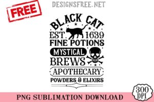 Black-Cat-Est-1639-svg-png-free