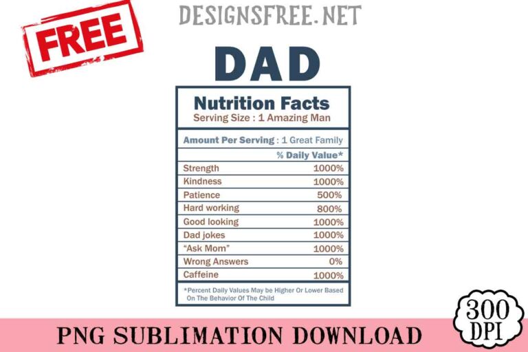 Dad-Nutrition-Facts-svg-png-free
