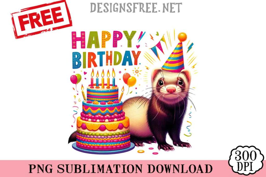 Ferret-Happy-Birthday-svg-png-free