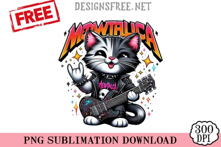 Funny-Cat-Meowtallica-svg-png-free