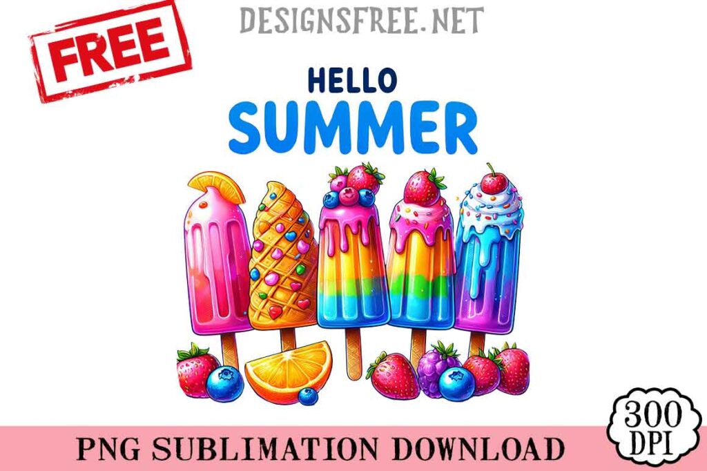 Hello-Summer-Ice-Cream-svg-png-free