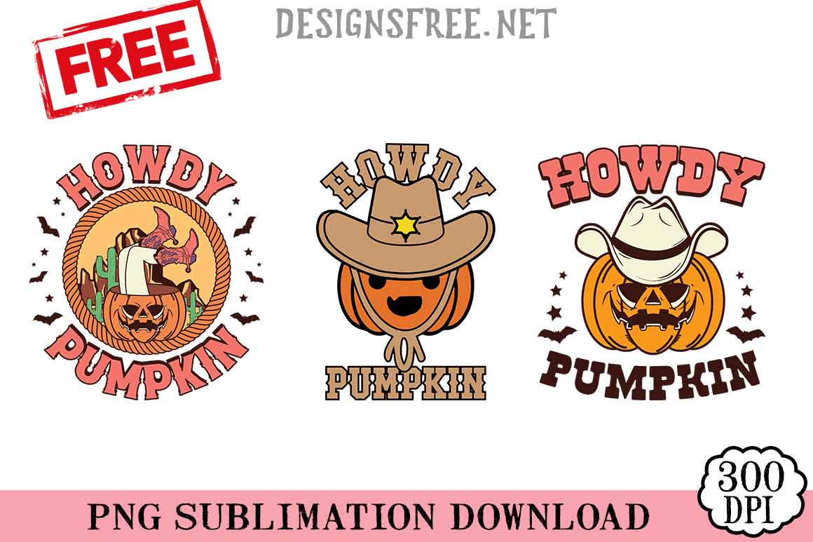 Howdy Pumpkin SVG PNG Free Cricut