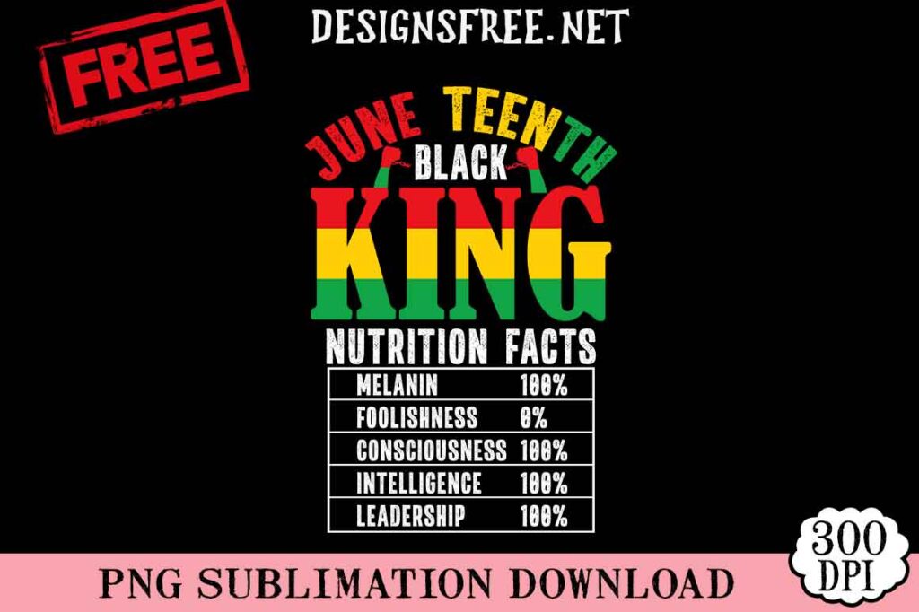 June-Teenth-Black-King-Nutrition-Facts-svg-png-free