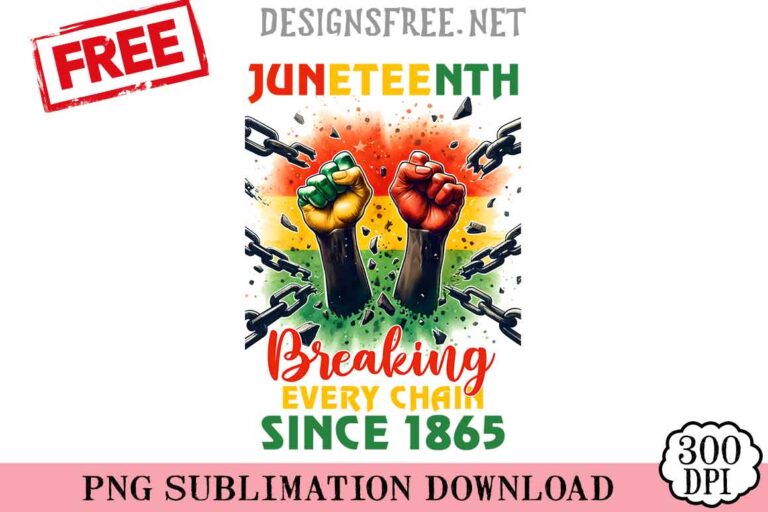Juneteenth-Breaking-Every-Chain-Since-1865-svg-png-free