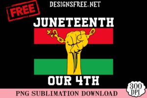 Juneteenth-Our-4th-svg-png-free