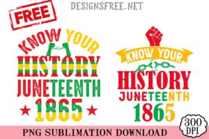 Know-Your-History-Juneteenth-1865-svg-png-free