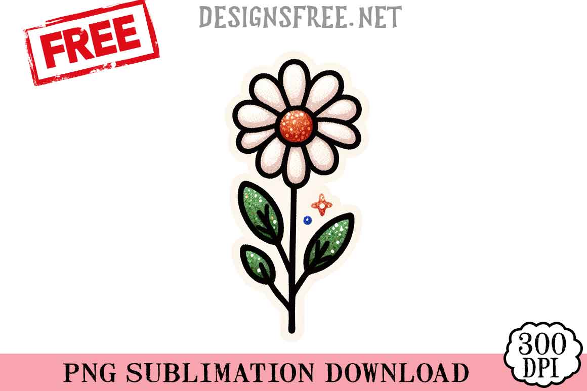 One Flower SVG PNG Free Cricut