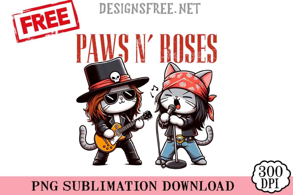 Paws-Roses-svg-png-free