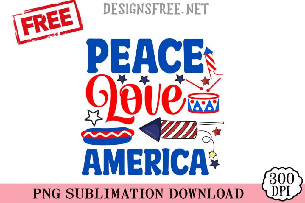 Peace-Love-America-svg-png-free