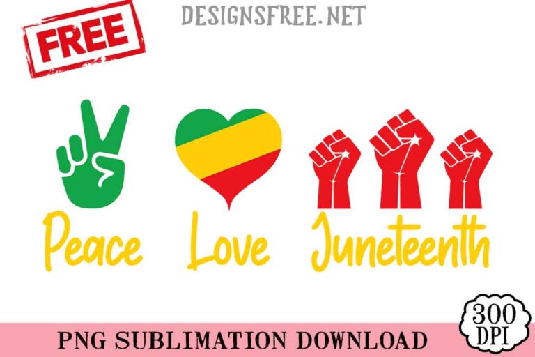 Peace-Love-Juneteenth-svg-png-free