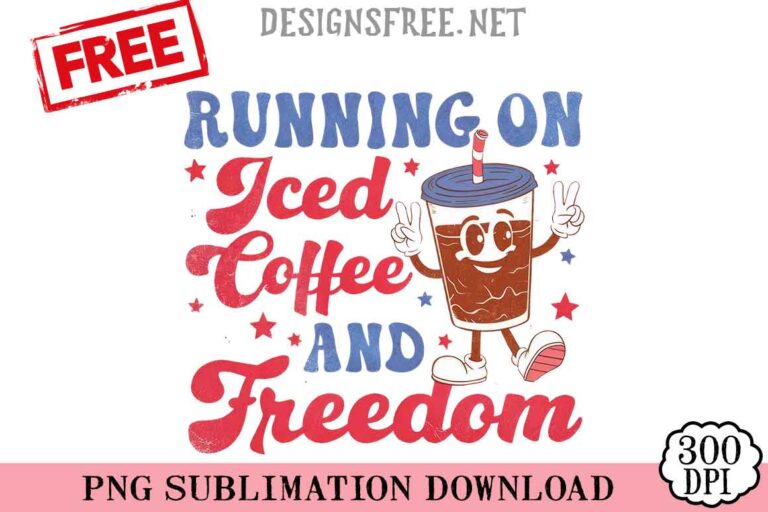 Running-On-Iced-Coffee-And-Freedom-svg-png-free