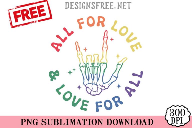 Skeleton-One-For-Love-&-Love-For-All-svg-png-free