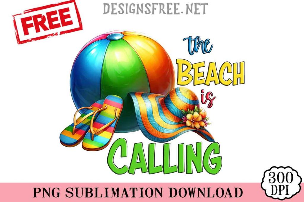 The-Beach-Is-Calling-svg-png-free