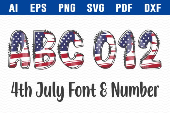 4th-July-Alphabet-amp-Number-Font
