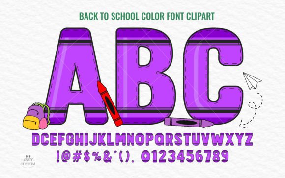 Back-to-School-Crayons-Font