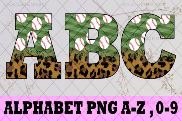 Baseball-Field-Leopard-Alphabet-Font
