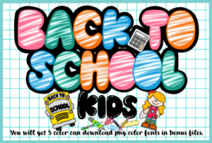 Black To School Kids Font Free