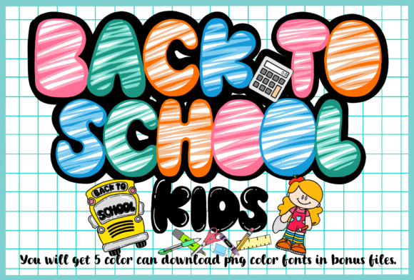 Black To School Kids Font Free