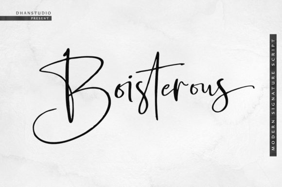 Boisterous-Script-Font