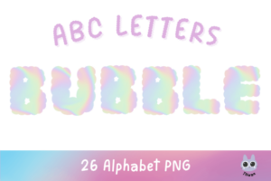 Bubble-Alphabet-hologram-Letter-Font