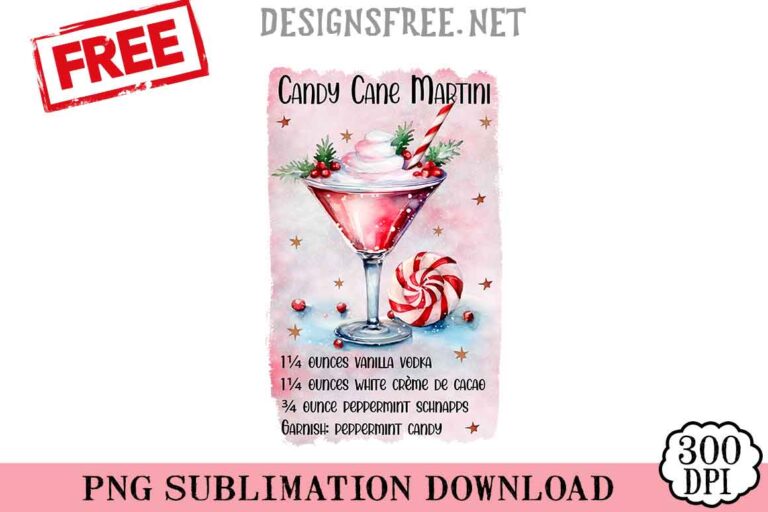 Candy-Cane-Martini-svg-png-free