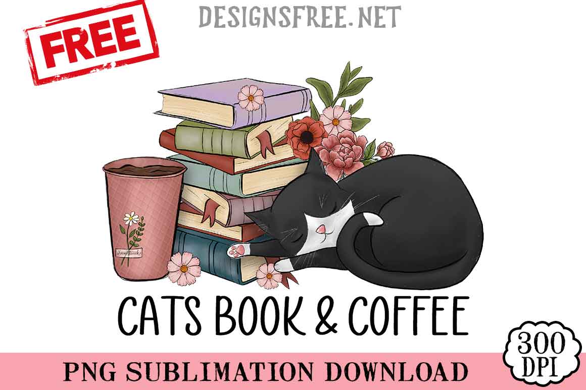 Cats-Book-&-Coffee-png-free