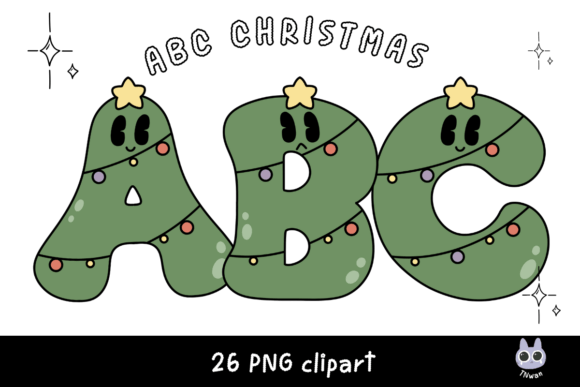 Christmas-Alphabet-Retro-Font