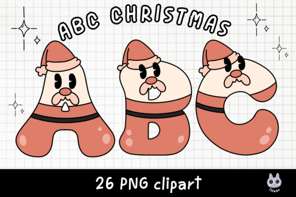 Christmas-Alphabet-santa-Retro-Font