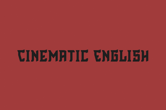 Cinematic-English-font