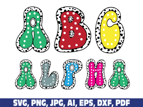 Dalmatian-Dots-Letters-Alphabet-Font