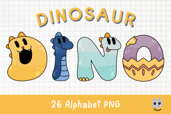 Dinosaur-Alphabet-letter-font
