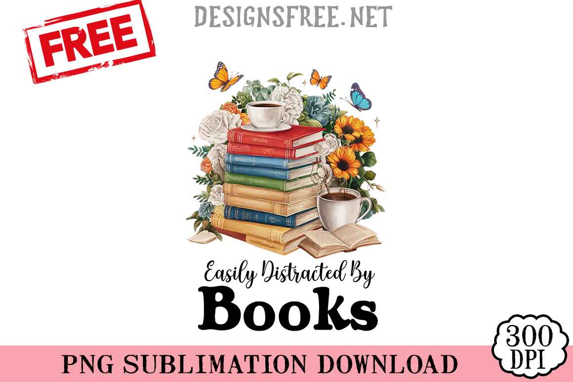 Easily-Distracted-By-Books-png-free