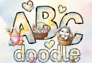 Easter-Doodle-Font-Letters-Alphabet