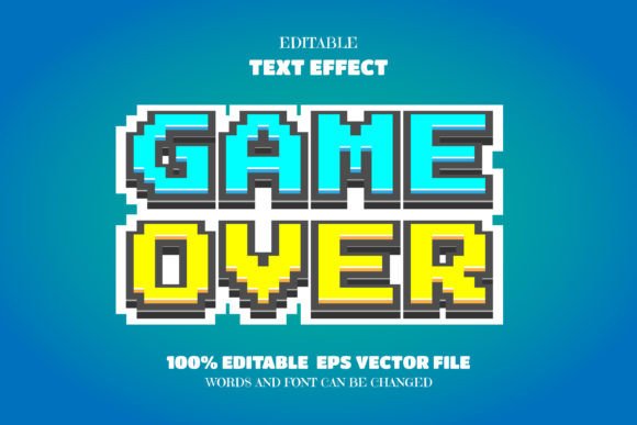 Game-Over-Text-Editable-Font
