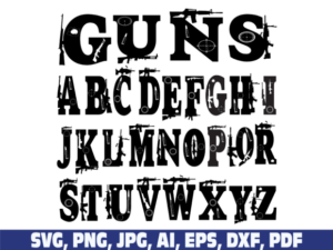 Gun-Alphabet-Font