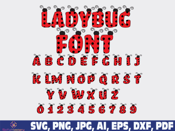 Lady-Bug-Font-Letters