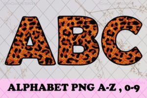 Leopard-Glitter-Alphabet-Font