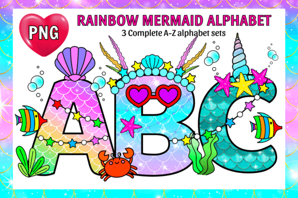 Mermaid-Font-and-Mermaid-Alphabet