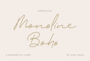 Monoline-Boho-Fonts