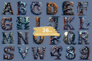 Monster-Alphabet-Monster-Display-Font