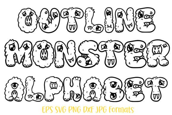 Monster-Font-Cartoon-Alphabet-Letter